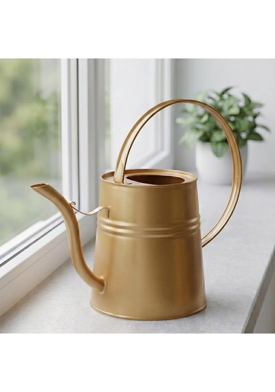 Sophia 2 Litre Metal Çiçek Saksı Sulama Kabı Modern Dekoratif Çok Amaçlı Sulak Bakır