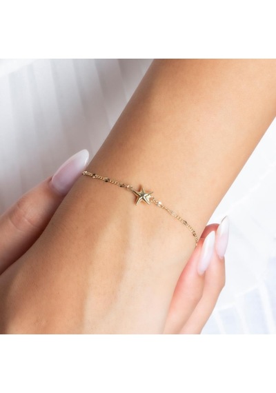 Altın Yıldız Bileklik BL0799 Sarı Altın
