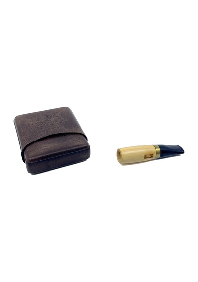 Clovare 5 Puro Kapasiteli 36 Ring Toscanello Gerçek Deri El Yapımı Puro Kılıfı - Pipsan Ağızlık Set