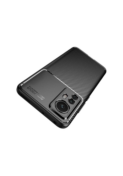 Xiaomi Mi 12 Pro Kılıf Karbon Görünümlü Silikon Kamera Korumalı Üstün Koruma Pazarplus Lacivert