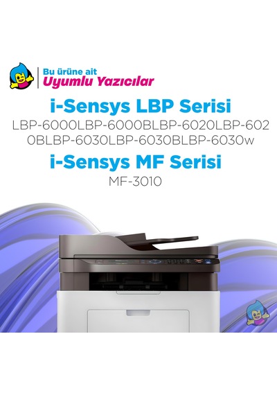 Canon Crg-725 Uyumlu Toner 4'lü Paket /mf-3010 / Lbp-6000 / Lbp-6020/ Lbp-6030