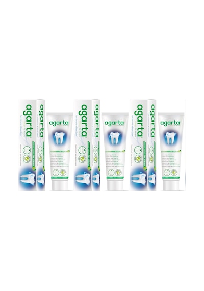 Agarta Doğal Diş Macunu 100ml Bitki Özlü 3 Lü Set Beyazlık