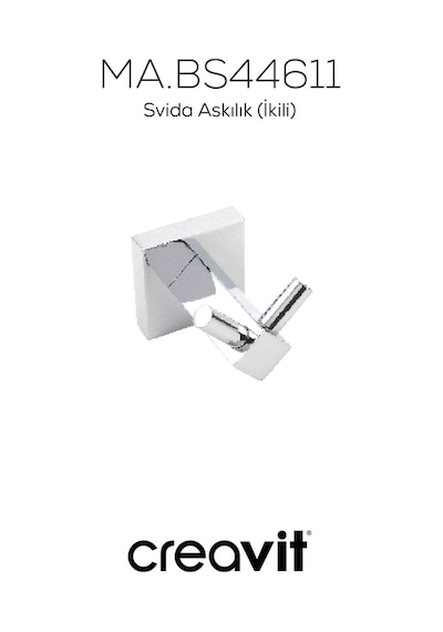 Creavit BS44611 Svida Askılık (İkili) Krom