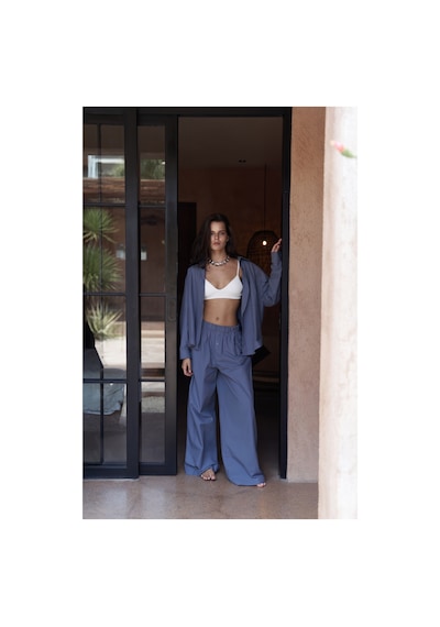 Mai Collection Mai Studios Co. Mirabella İndigo Gömlek Pantolon Takım İndigo