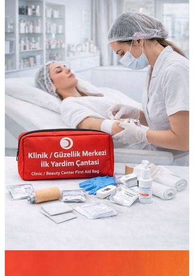 Klinik Güzellik Merkezi İlk Yardım Çantası Ruhsat Yönetmeliğine Uygun 50 Parça