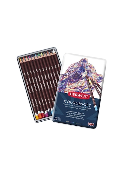 Derwent Coloursoft 12'li Teneke Kutu 0701026