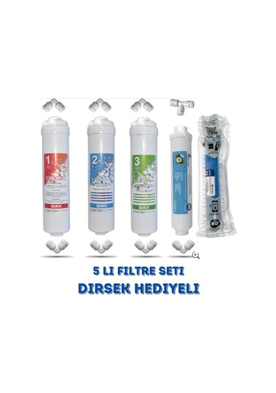 Kasa Su Arıtma Cihazı Filtresi 5li Filtre Seti