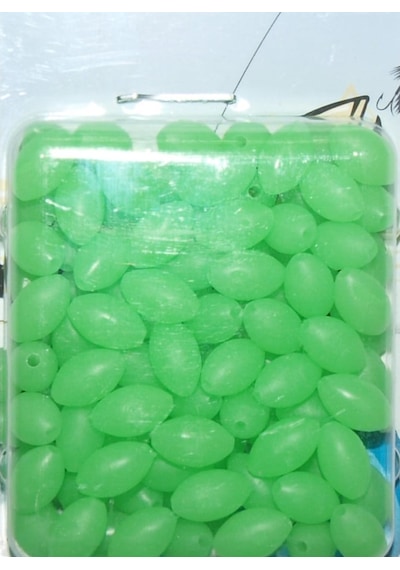 Sasa Fosforlu Oval Yumuşak Boncuk 100 Lü Paket 6X10 Mm