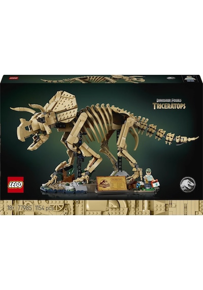 LEGO® Jurassic World Dinozor Fosilleri: Triceratops 77985 - Yetişkinler için Minifigür İçeren Model Yapım Seti (1154 Parça)