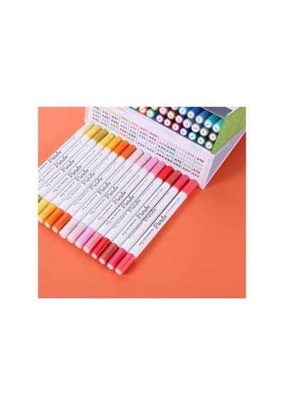 Çift Taraflı Brush Pen 60 Lı Marker Kalem Seti Bullet Jurnal Mandala Eskiz Boyama Seti