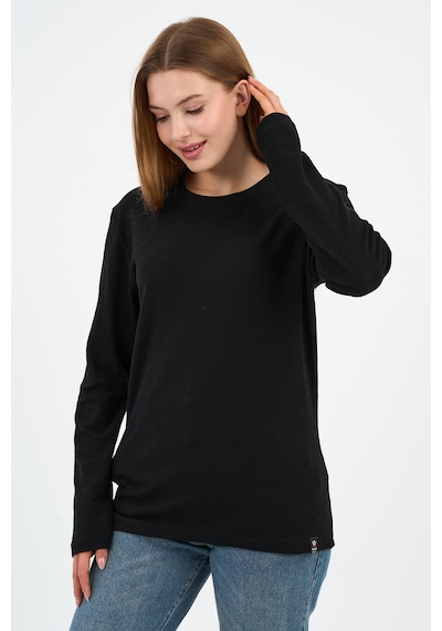 Alexander Gardi Kol Detaylı Bisiklet Yaka Basic Sweatshirt Wk25425 Siyah