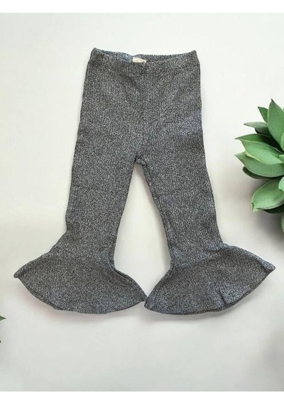 Zekids Kız Çocuk Bel Lastikli Kaşkorse İspanyol Paça Tayt-14433 Gri