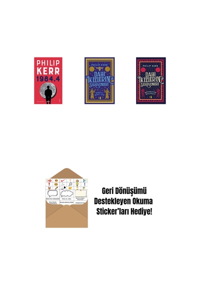 1984.4 + Dahi İkizlerin Serüvenleri - Babilli Mavi Cin + Dahi İkizlerin Serüvenleri - Akhenaten Macerası + Okuma Sticker'ları
