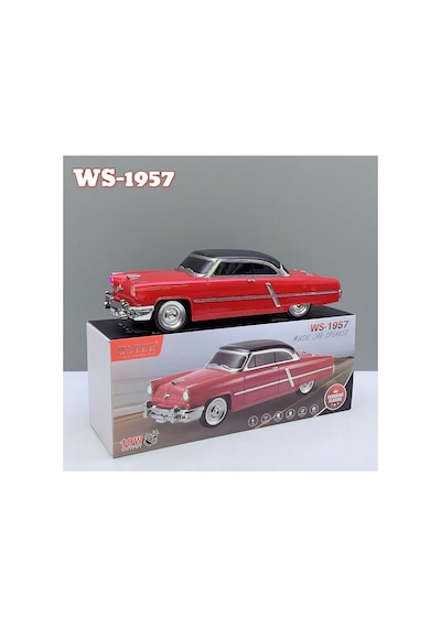 1952 Lincoln Capri Şarjlı Bluetooth Speaker Kablosuz Led Işıklı Hoparlör Fm Radyo Sd Kart Usb