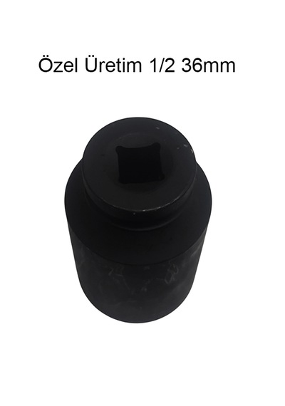 1/2 36mm Lokma Derin Havalı Siyah Uzun Özel Üretim