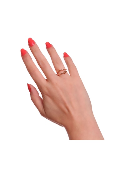 Kuyumcudukkani Uçları Silindir Üçgen Free Size Trend Yüzük-10317-g Gold