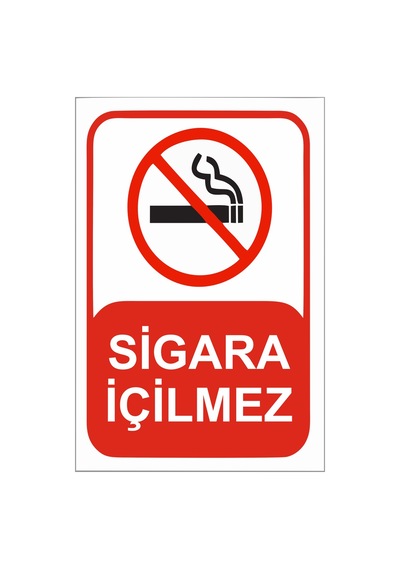 Sigara İçilmez 21x28 Arkası Sticker