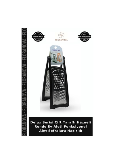Delux Serisi Çift Taraflı Hazneli Rende Ev Aleti Fonksiyonel Alet Sofralara Hazırlık Çok Renkli