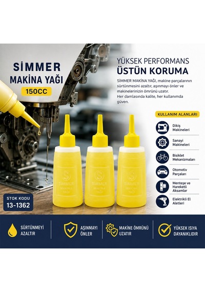 Simmer Makine Yağı 150cc - 12'li Paket Diğer
