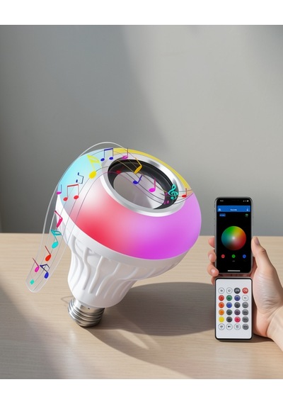 Bluetooth Hoparlör Lamba Led Dayanıklı Uzun Ömürlü