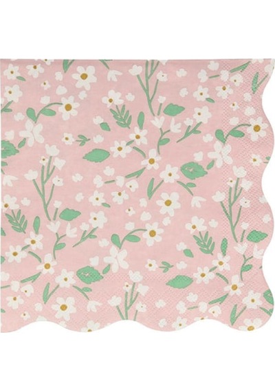 Meri Meri - Ditsy Floral Napkins - Çiçekli Peçeteler - L - 20'li