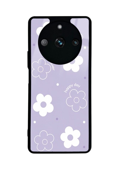 Realme 11 Pro Purple Lucky Happy Day Tasarımlı Glossy Telefon Kılıfı Mor