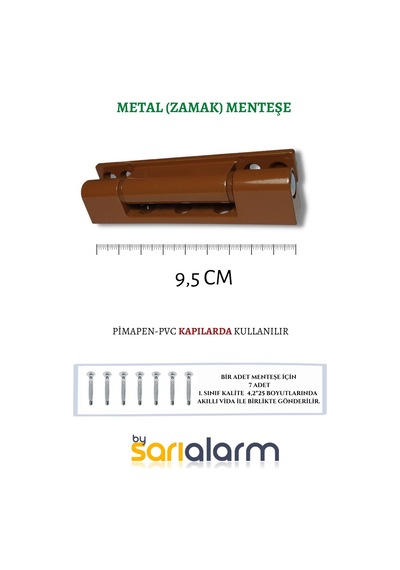 Pvc Pimapen Kapı Menteşesi Açık Kahve 95mm
