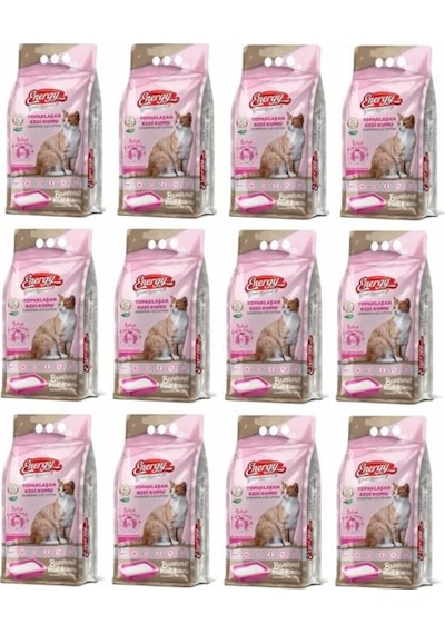 Energy Bebek Pudralı İnce Topaklaşan Bentonit Kedi Kumu 12 x 10 L