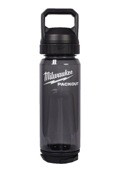 Milwaukee Packout Termos Şişe 740 Ml Siyah Kapaklı 4932498639 Krom - Siyah