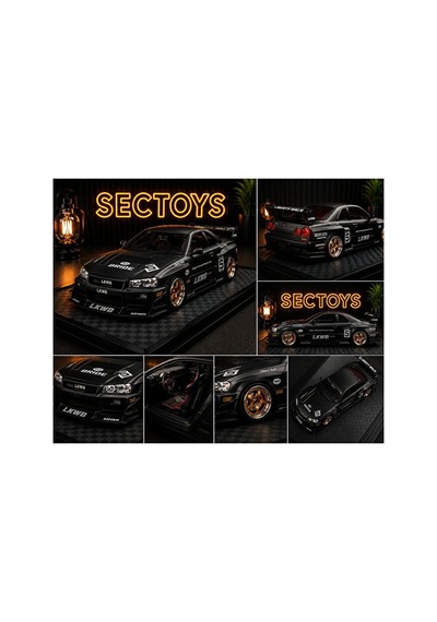 Nissan Skyline Lbwk Diecast Model Araba Super Silhouette 1:24 Ölçek Model Araba