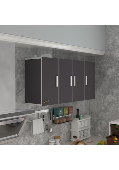 Kenzlife hazır mutfak merlanda gri 060*120*22 mutfak banyo dolabı kapaklı raflı
