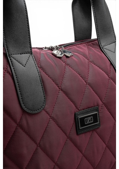 Silver & Polo Silver Polo Bordo - Siyah Memory Unisex Kadın Erkek Seyahat Çantası Sp1152