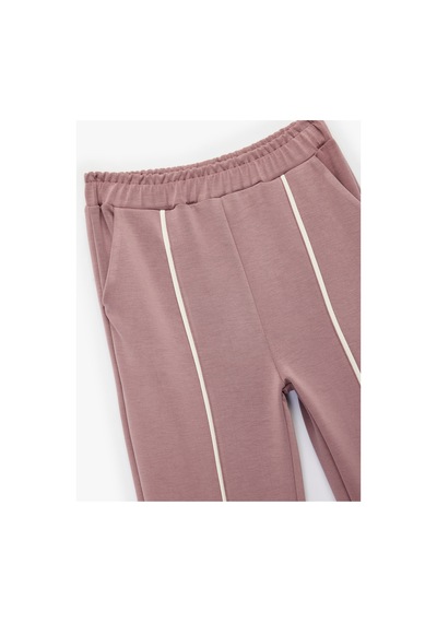 Koton Kız Çocuk Nervür Detaylı Modal Karışımlı Basic Jogger Eşofman Altı LİLA