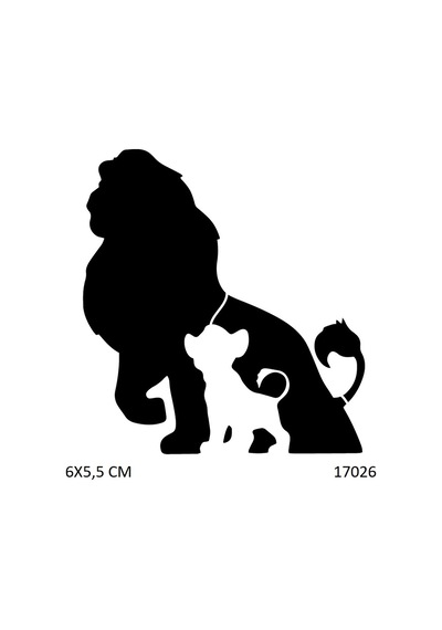 Airbrush Tattoo Aslan Kral Yapışkanlı Stencil Süsleme Ve Boyama Kalıbı