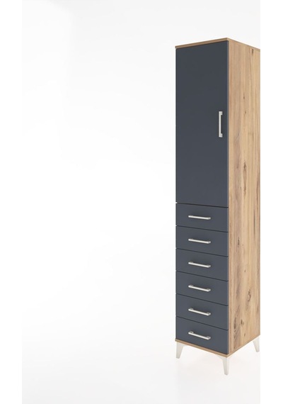 Hyperion Dolap 2 Raflı 6 Çekmeceli Tek Askılı 44x44x221 Çam-a... Çam Hyperion Dolap 2 Raflı 6 Çekmeceli Tek Askılı 44x44x221 Çam-a... Çam