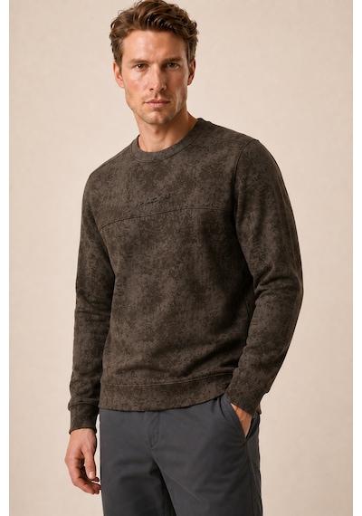 Redline Continu Erkek Kışlık Regular Fit Kışlık Bisiklet Yaka Sweatshirt Kahve
