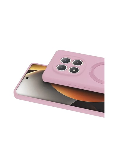 Newface Xiaomi Redmi Note 15 4g Regal Magsafe Standlı Kapak - Açık Pembe