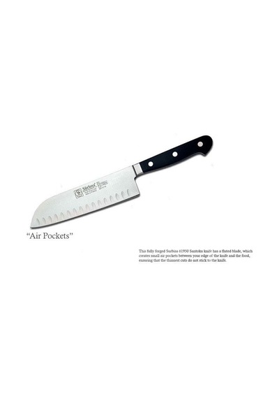 Sürbisa 61950 Santoku Bıçağı Şef Tipi Dövme Çelik Siyah