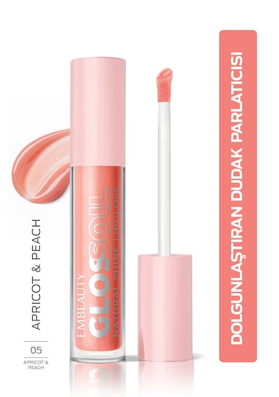 Embeauty Sunset Peach No:2 Glossoil - Nemlendirici, Dolgunlaştırıcı Dudak Parlatıcısı Apricot Peach 02