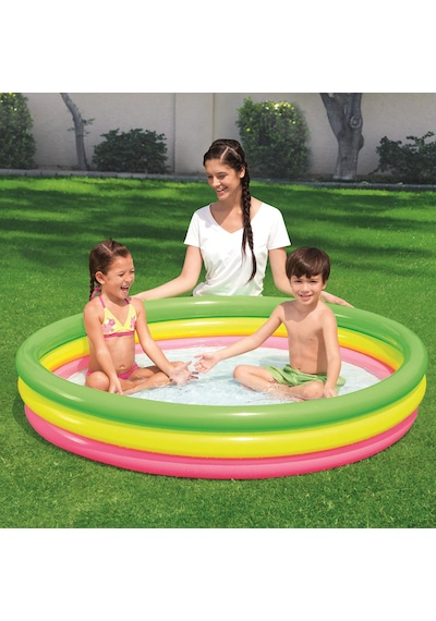 Bestway 51103 Şişme Taban 3 Boğumlu Havuz Çok Renkli 152 x 30 CM