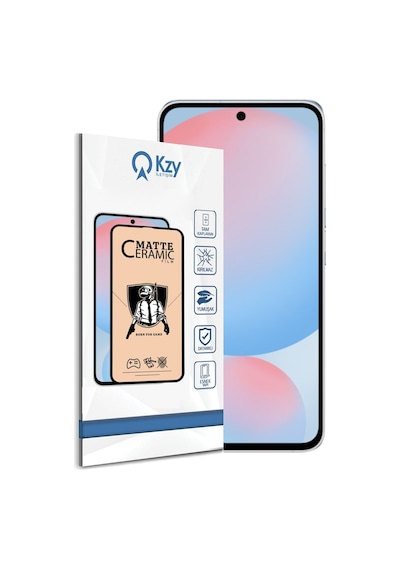Samsung Galaxy S24 Fe İle Uyumlu Tam Kaplayan Mat Seramik Nano Esnek Ekran Koruyucu Cam