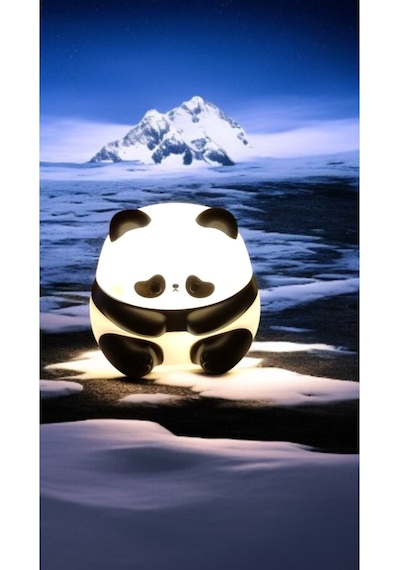 Sevimli Panda Gece Lambası Şarjz Edebilir Çok Renkli