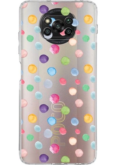 Xiaomi Poco X3 Pro İle Uyumlu 1mm Slim Fit Water Color 6 Baskılı Şeffaf Kılıf Şeffaf