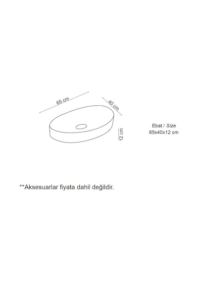 Tezgahüstü Lavabo Mat Krem Ey-4714mk Krem