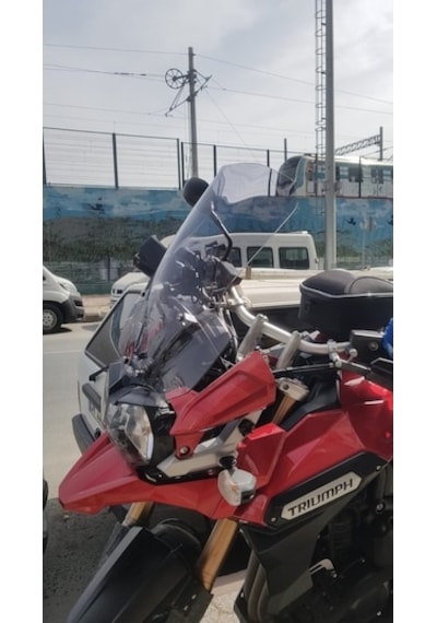 Zeus Motor 2012-2016 Triumph Tiger Explorer 1200 Uyumlu Ön Cam Açık Füme