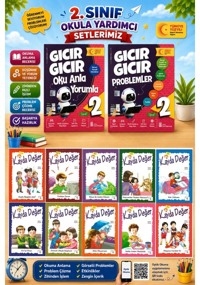2.sınıf Oku Anla Yorumla + Problemler + Kayda Değer Hikaye Seti