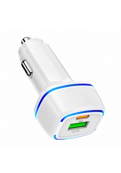Wiks 48w Süper Hızlı Araç Şarj Cihazı - Pd 30w & Qc 18w Çift Girişli Usb Adaptör