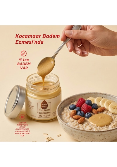 Kocamaar Çiftliği Badem Ezmesi Sade 220 G