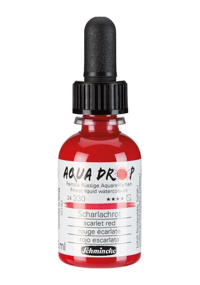 Schmincke Aqua Drop Sıvı Suluboya 30ml - Scarlet Red N11.550