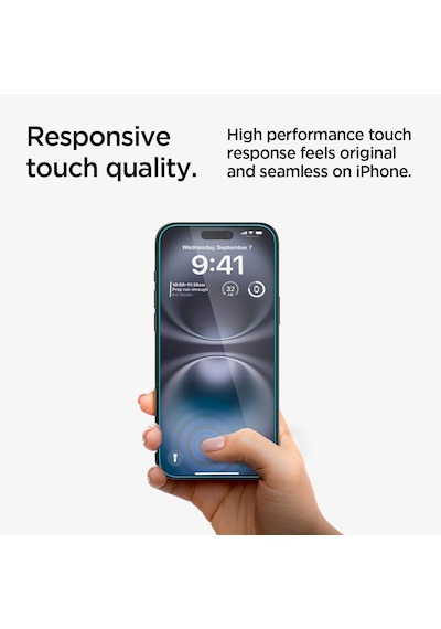 Apple iPhone 16 / 15 İle Uyumlu Kolay Kurulum Cam Ekran Koruyucu Glas.tr Ez Fit Privacy Hd 2 Adet Hayalet - Agl06905 Tr